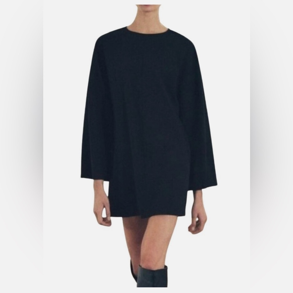 NWOT Zara Long Sleeve Mini Dress Black - Picture 5 of 12
